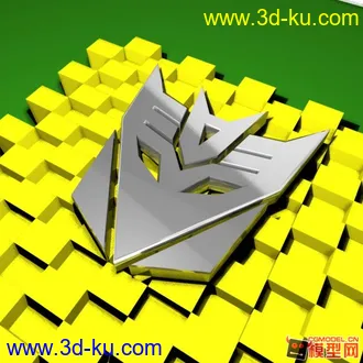 3D打印模型霸天虎金属标志的图片