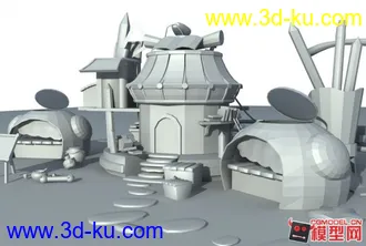3D打印模型Q版场景的图片
