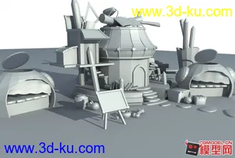 3D打印模型Q版场景的图片