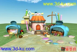 3D打印模型Q版场景的图片