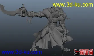 3D打印模型狼人形象！可提供下载的图片