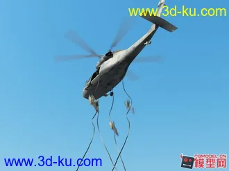 黑鹰直升机空降场景模型的图片