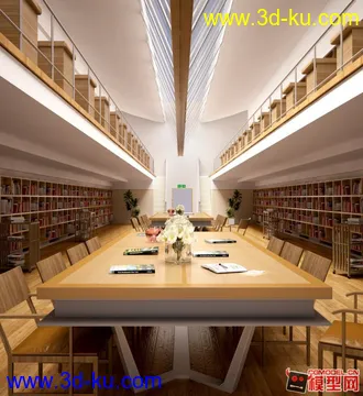 阅览室场景模型的图片