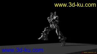 3D打印模型带奔跑动画的高达的图片