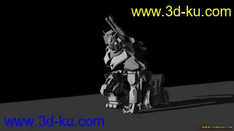 3D打印模型带奔跑动画的高达的图片