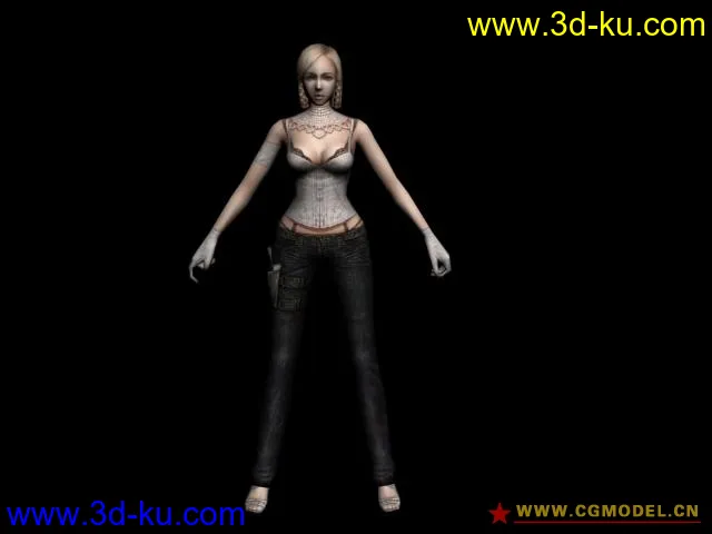 cs反恐精英online模型分享(带贴图带骨骼) 女性角色篇的图片3