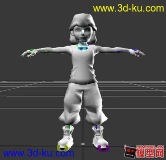 3D打印模型HIPHOP街舞男孩有绑定的图片