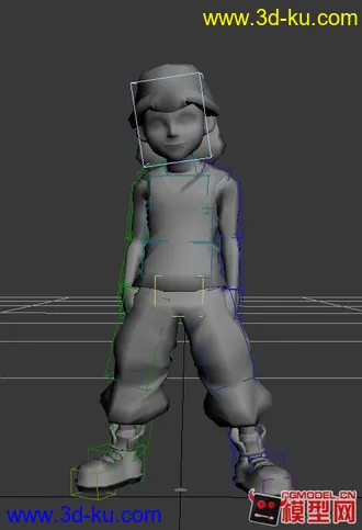 3D打印模型HIPHOP街舞男孩有绑定的图片