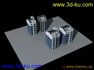 3D打印模型最近做的小区多层。的图片