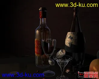 MAYA室内模型 静物 模型 材质灯光的图片