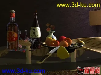 MAYA室内模型 静物 模型 材质灯光的图片