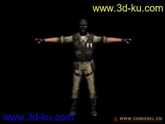 cs反恐精英online模型分享(带贴图带骨骼) 男性角色篇的图片