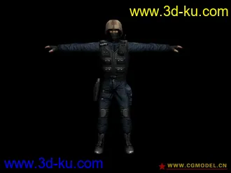 cs反恐精英online模型分享(带贴图带骨骼) 男性角色篇的图片