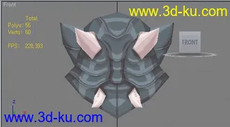 3D打印模型古代卡通人物2个动作的图片