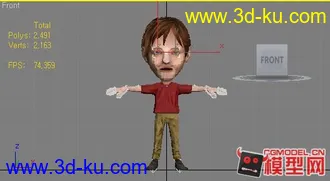 3D打印模型卡通人物男加骨骼蒙皮的图片