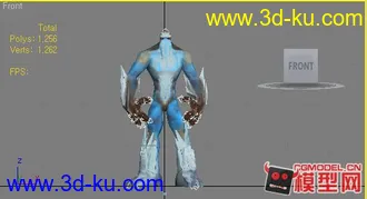 怪物模型一个加骨骼的图片