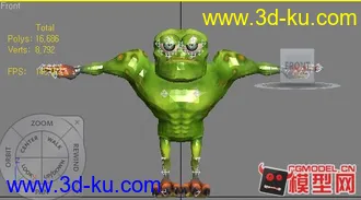 3D打印模型怪物角色一个加骨骼蒙皮的图片