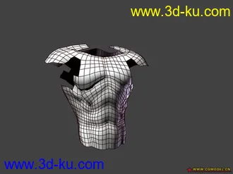 3D打印模型男性上身布线的图片