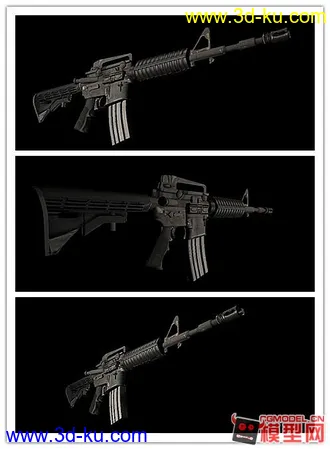 3D打印模型次世代M4卡宾枪的图片