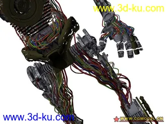 3D打印模型一个精细得令人发指的机器人的图片