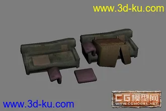 3D打印模型一些破旧的沙发的图片