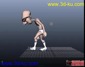 3D打印模型自己调的一个失落走的动画，求砖头！的图片