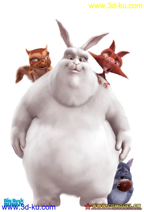 Big Buck Bunny 大雄兔_超级英雄蜻蜓侠 绑定模型的图片2