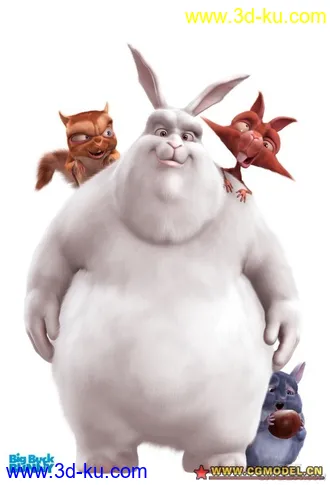 Big Buck Bunny 大雄兔_超级英雄蜻蜓侠 绑定模型的图片