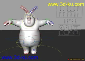 Big Buck Bunny 大雄兔_超级英雄蜻蜓侠 绑定模型的图片