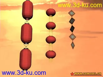 3D打印模型灯笼的图片