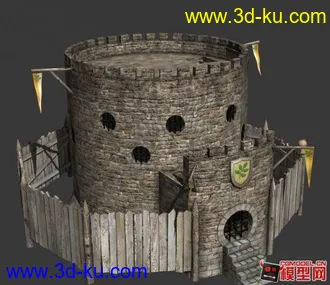 一套欧洲中世纪游戏房屋 模型下载的图片