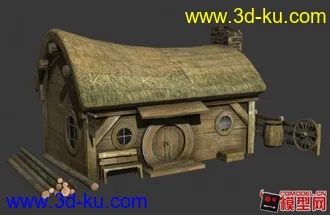 一套欧洲中世纪游戏房屋 模型下载的图片