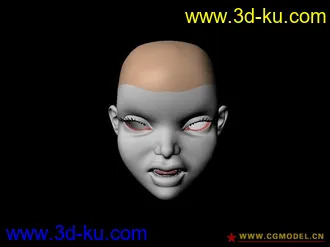 3D打印模型一个精细的头模，大家参考一下布线的图片