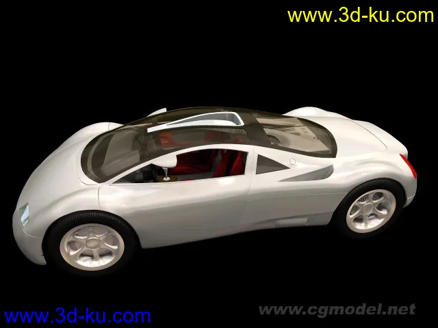 白色奥迪跑车（汽车）模型的图片1