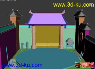 3D打印模型原创作品 练功后院-仿制的图片