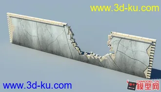 3D打印模型破碎墙壁的图片