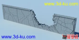 3D打印模型破碎墙壁的图片