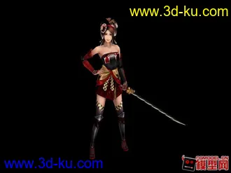 3D打印模型东洋女剑士的图片