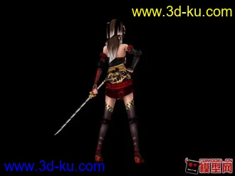 3D打印模型东洋女剑士的图片