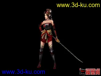3D打印模型东洋女剑士的图片