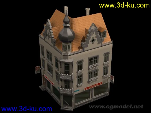 一些欧式城镇房屋模型的图片1