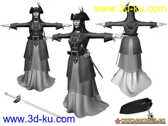3D打印模型海盗女的图片