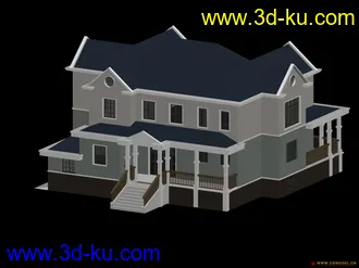 3D打印模型一栋别墅 学习作品的图片