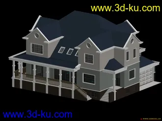 3D打印模型一栋别墅 学习作品的图片