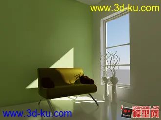 写实房间一角模型下载的图片
