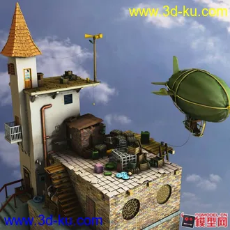 3D打印模型天空小屋的图片