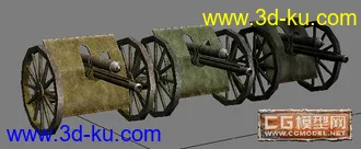 3D打印模型《战地1918》18毫米火炮的图片