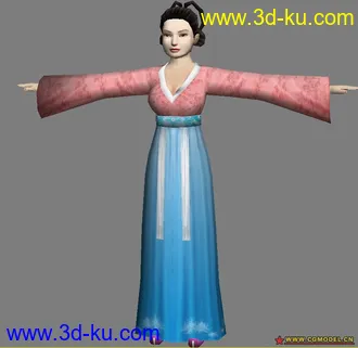 3D打印模型唐代侍女。跟大家分享的图片