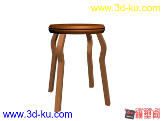 3D打印模型古典圆凳的图片