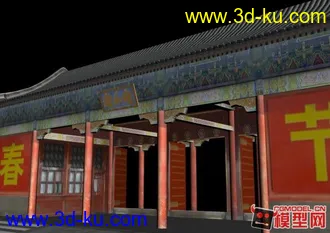 3D打印模型颐和园大门的图片